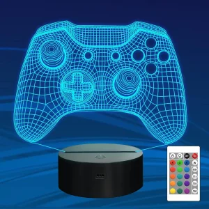 En 3D-lampa i form av en kontroll är ett hett presenttips till någon som tycker om spe och gaming.