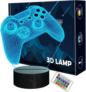 En 3D-lampa i form av en handkontroll är en häftig julklapp för någon som sysslar med gaming.