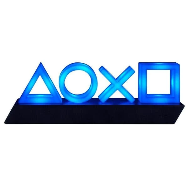 Playstation lampa i form och ikoner är en perfekt sak i ett gamingrum.