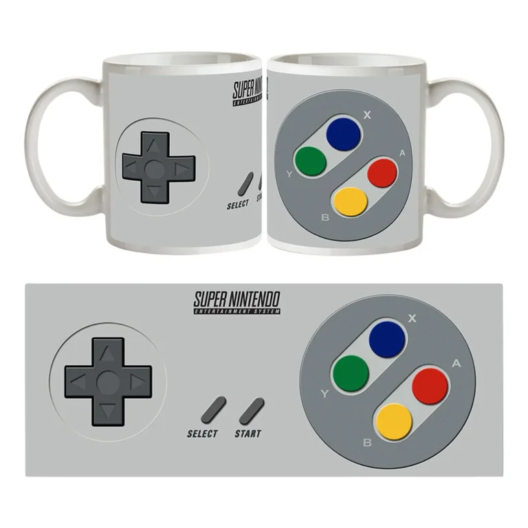 En mugg i form av en SNES controller, en rolig present till en gamer pojkvän och sambo.