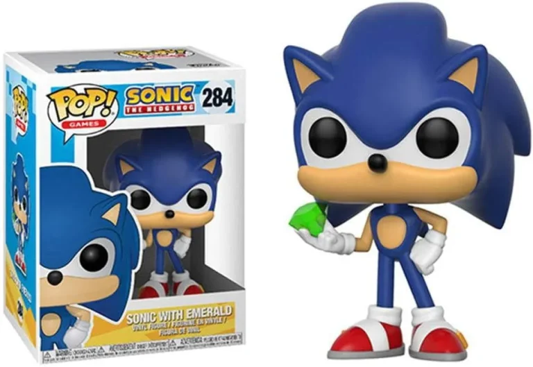 En Funko Pop figur i form av Sonic.