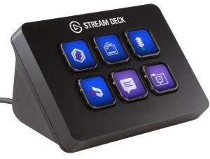 Elgato Stream Deck mini är instegsmodellen och gör det möjligt att snabbt byta scen i streamen.