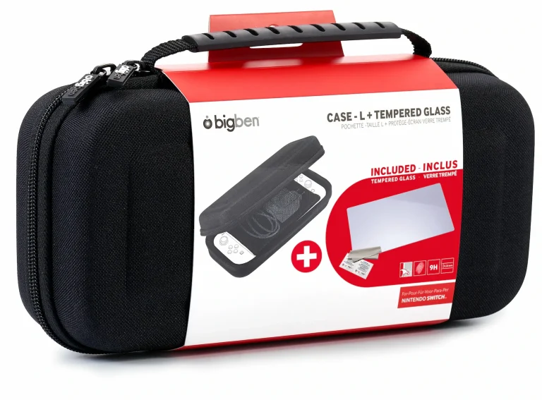 Nintendo Switch fordral där skärmskydd ingår.