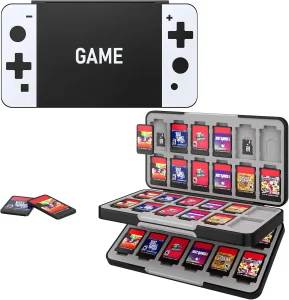 Hållare för Nintendo Switch spel.